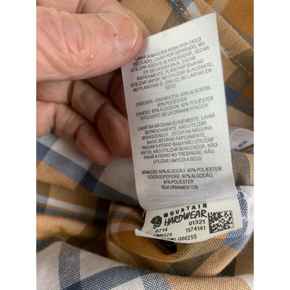 Mountain Hard Wear Mens Short Sleeve Plaid Button Up Shirt Size M Multicolor - Picture 7 of 10